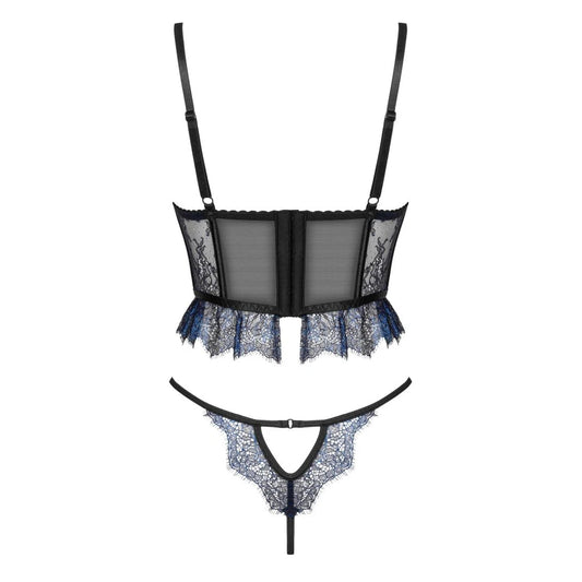 Saphira Ensemble 2 Pièces - Noir et Bleu