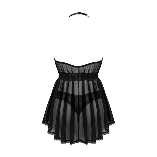 Serafia Nuisette et String - Noir