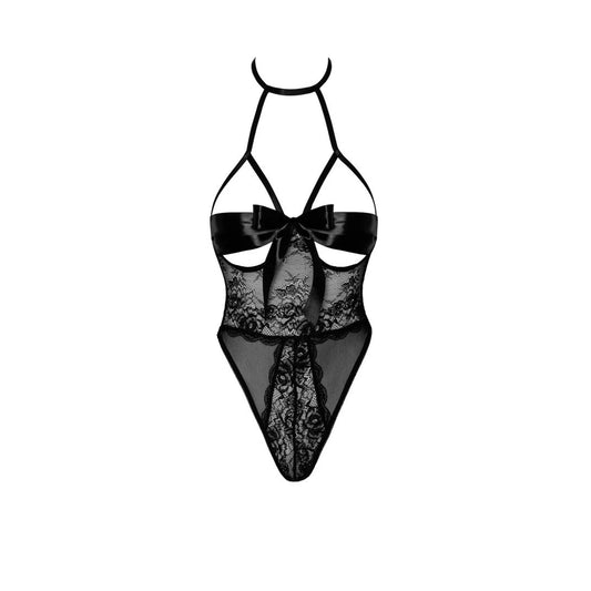 Sexy Kiss 246 Body et Ruban de Satin - Noir