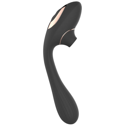Stimulateur Clitoridien Vibromasseur Point G 2-en-1 DINA - Noir