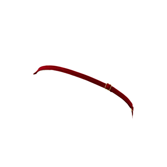 String Rouge avec Bijou Perle Strass Dorés