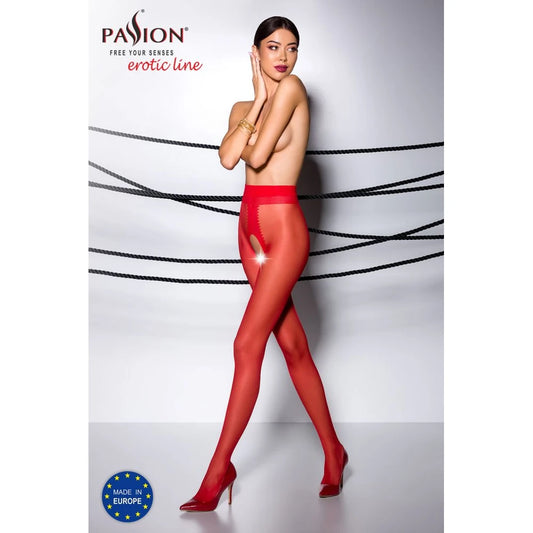 TI007R Collants Ouverts 20 DEN - Rouge
