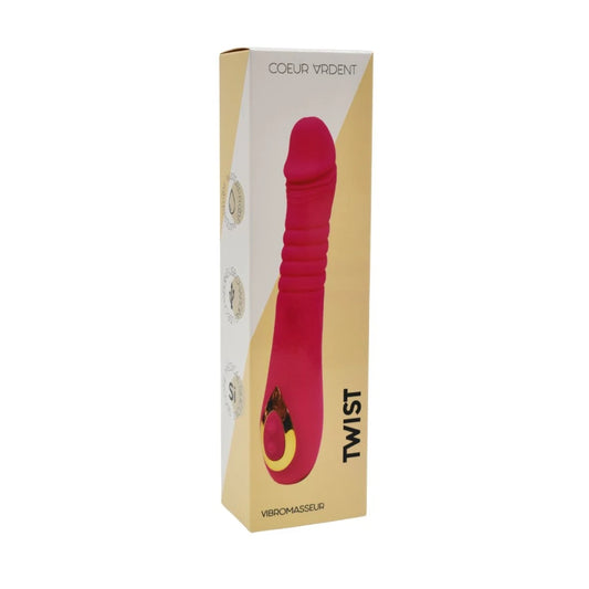 TWIST Rose, Vibromasseur Va-et-vient USB en Silicone Médical, Doté de 18 Modes de Stimulation