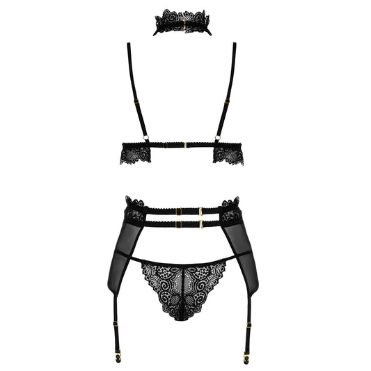 Velvet Sin Ensemble Lingerie - Noir