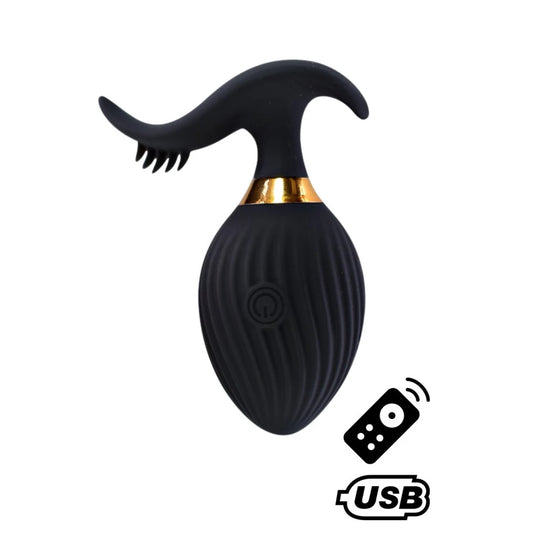 WAVE Oeuf Vibrant avec Stimulation Clitoridienne - Noir
